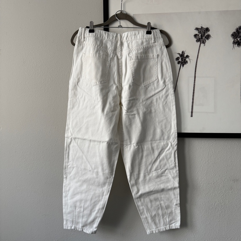 Astylish | NWOT Classic High Waist Baggy Slouchy Boyfriend Jeans in White Size 4 - Picture 9 of 11